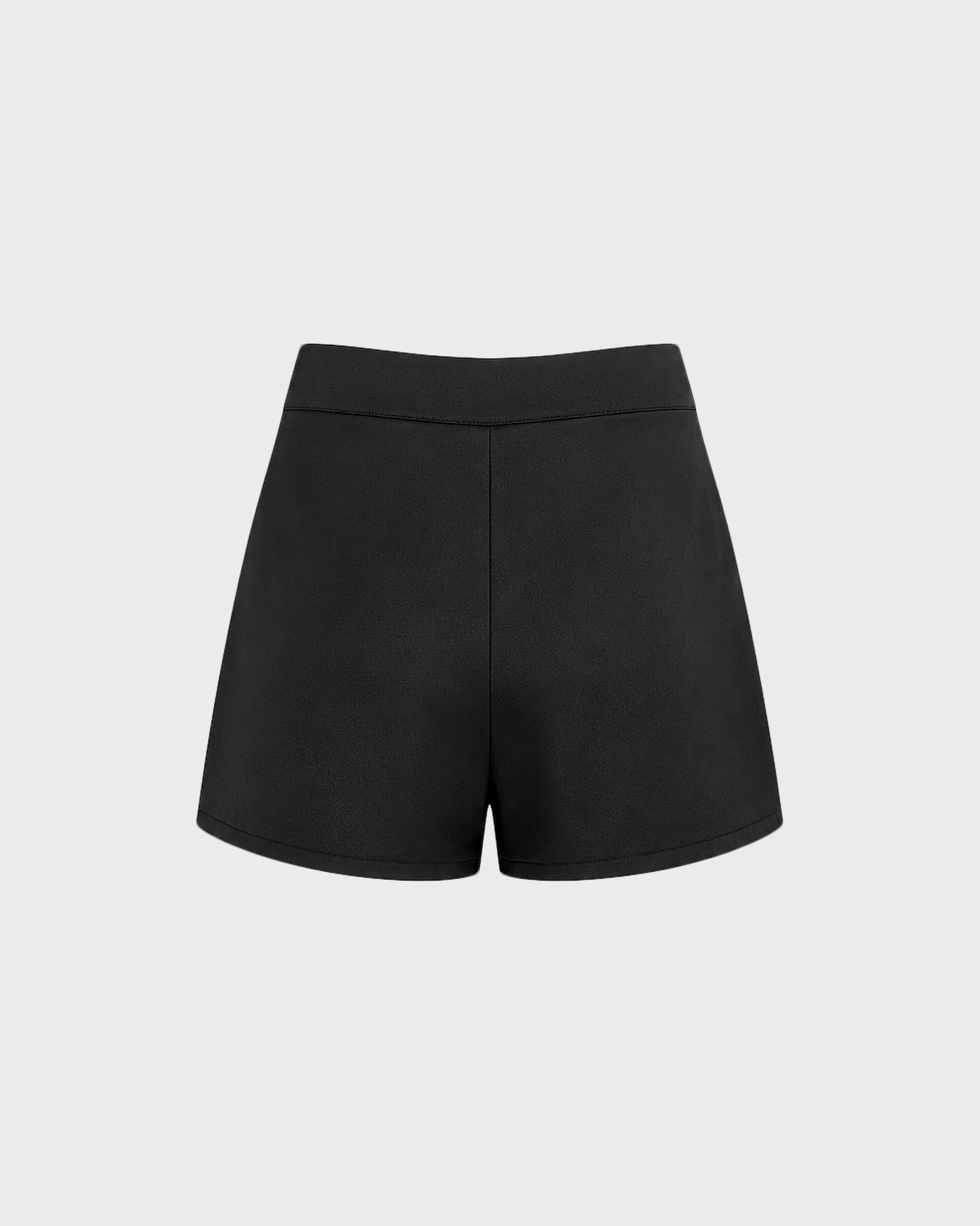 Black Natural Waisted Satin Shorts