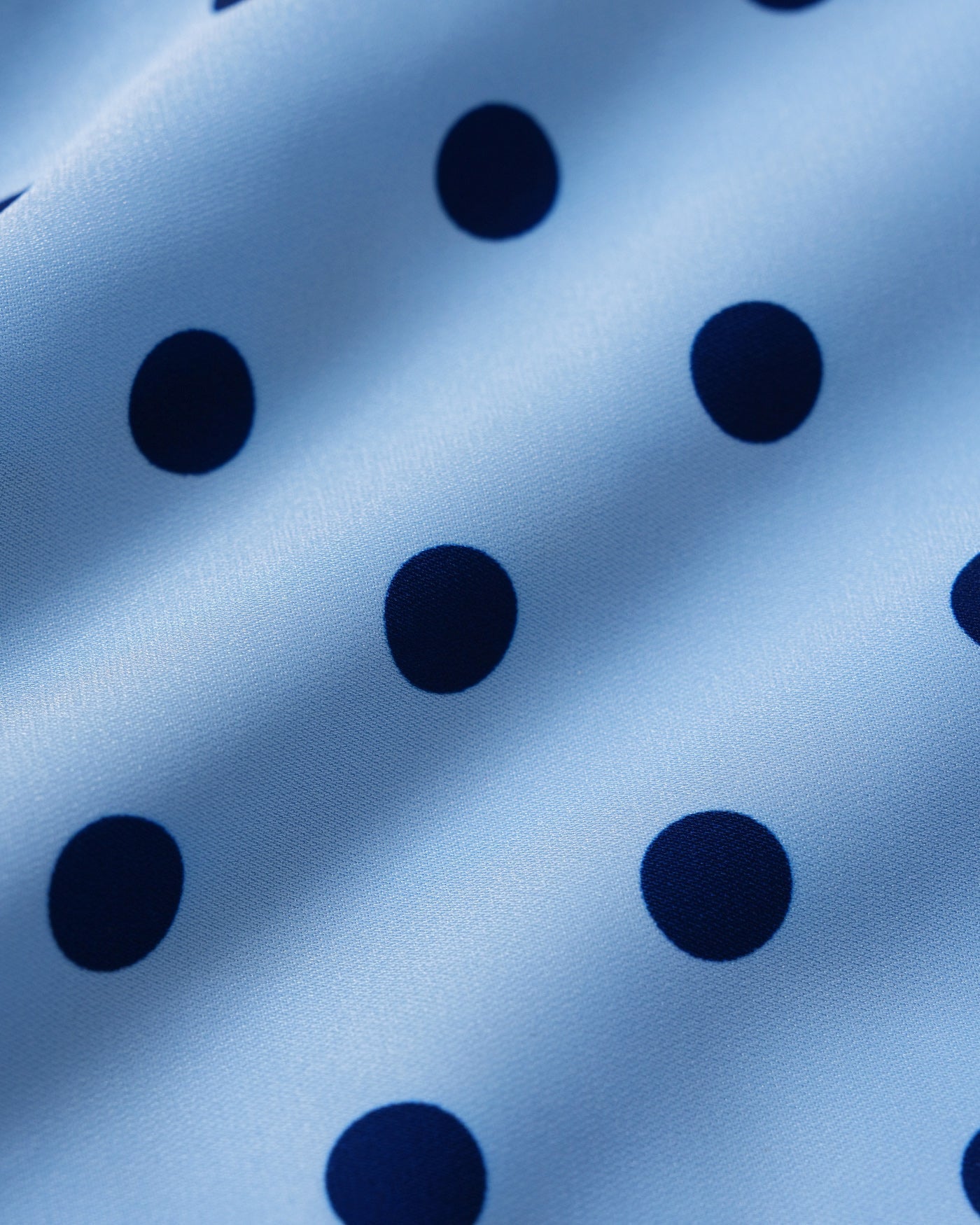 Blue U Neck Polka Dot Tee