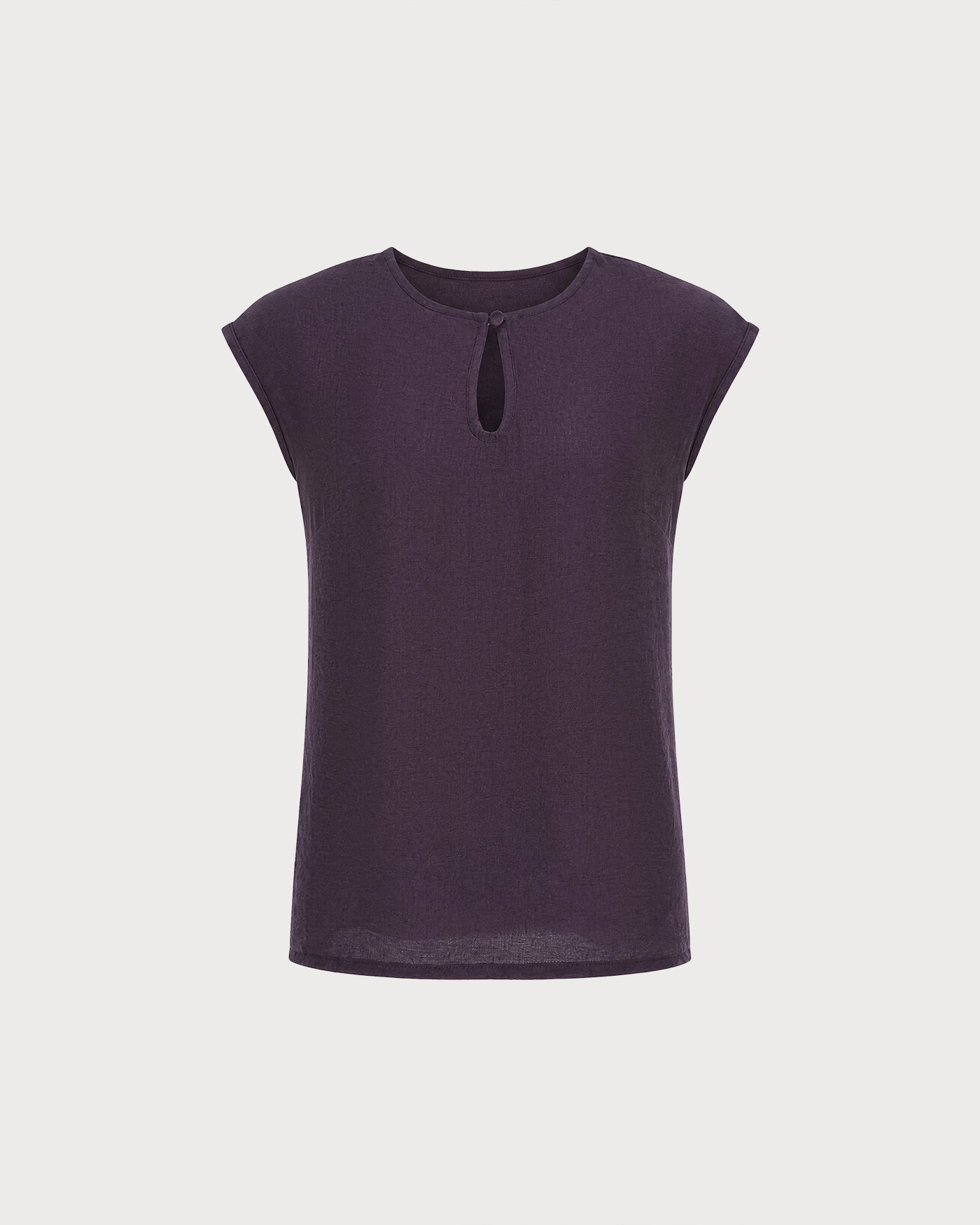 Purple Round Neck Drop Shoulder Tee
