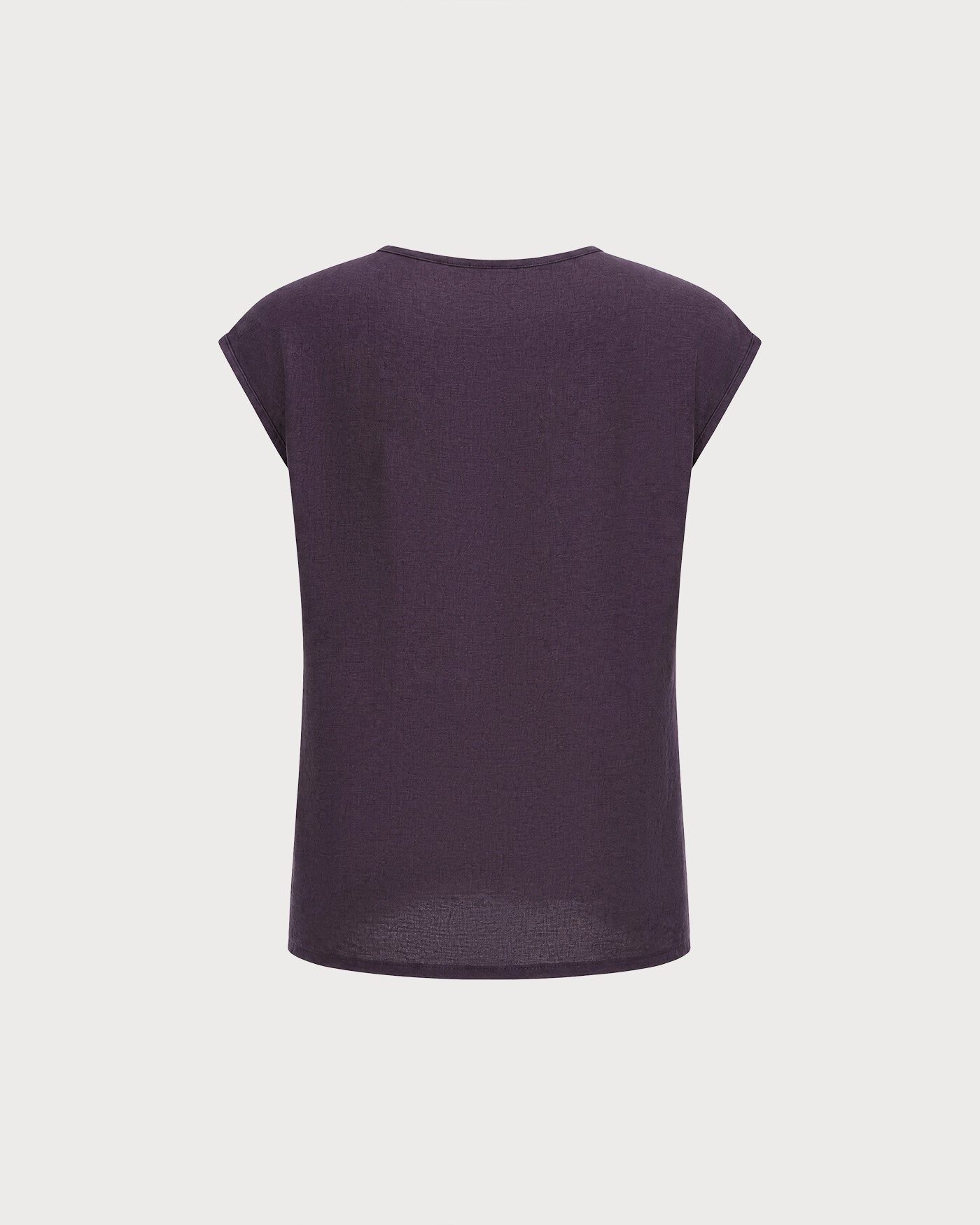 Purple Round Neck Drop Shoulder Tee