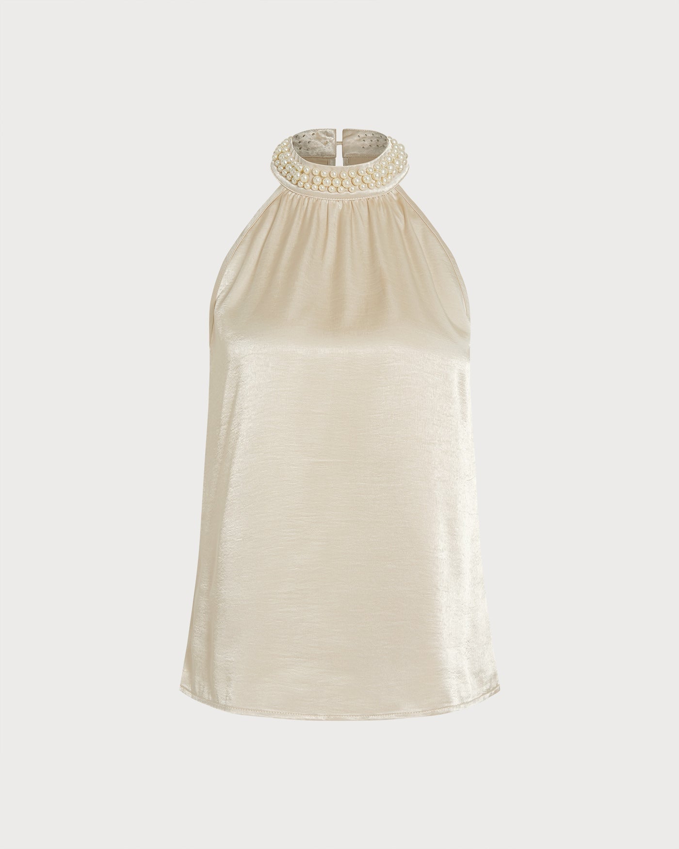 Apricot Turtle Pearls Button Tank Top