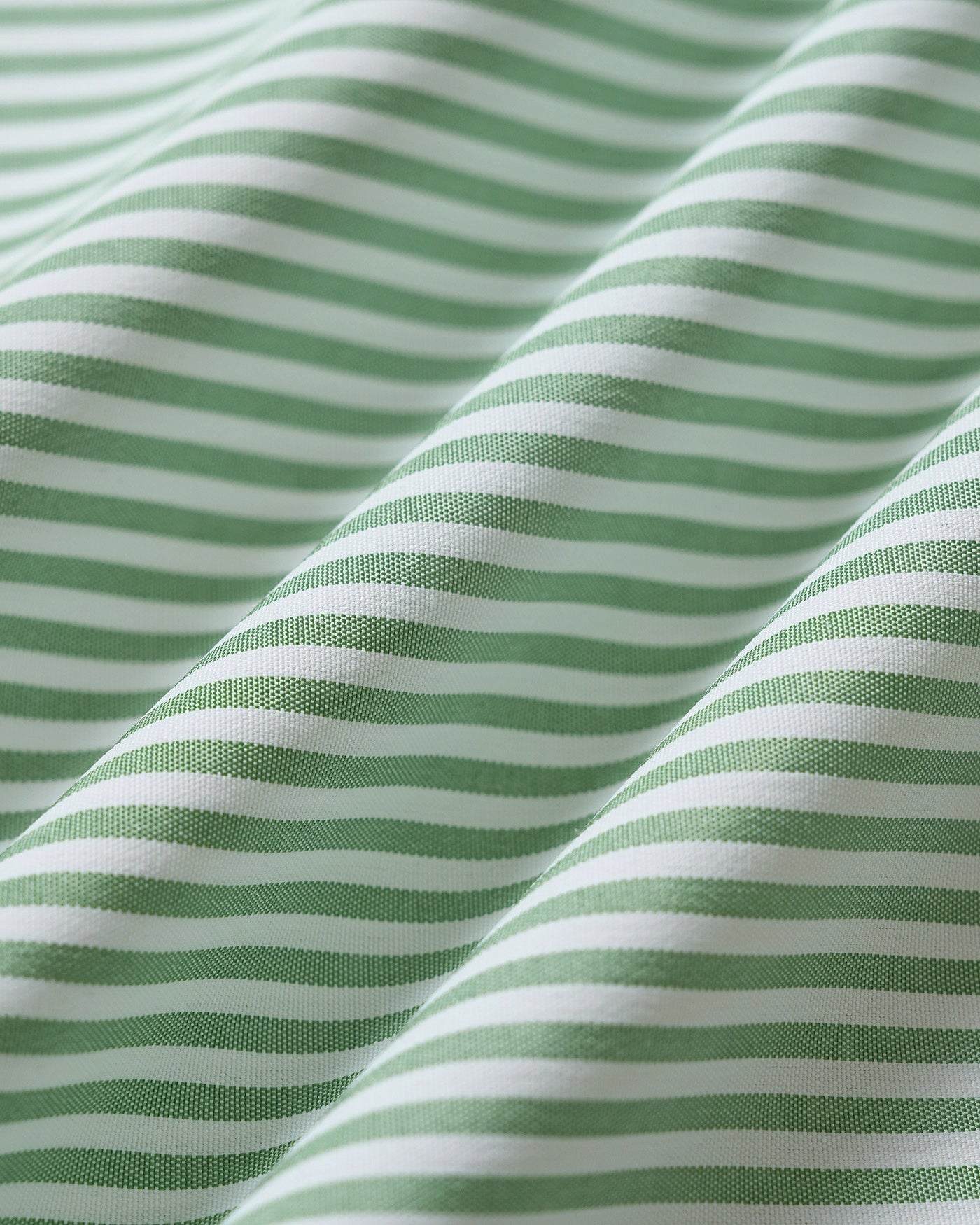 Green V Neck Drop Shoulder Striped Tee