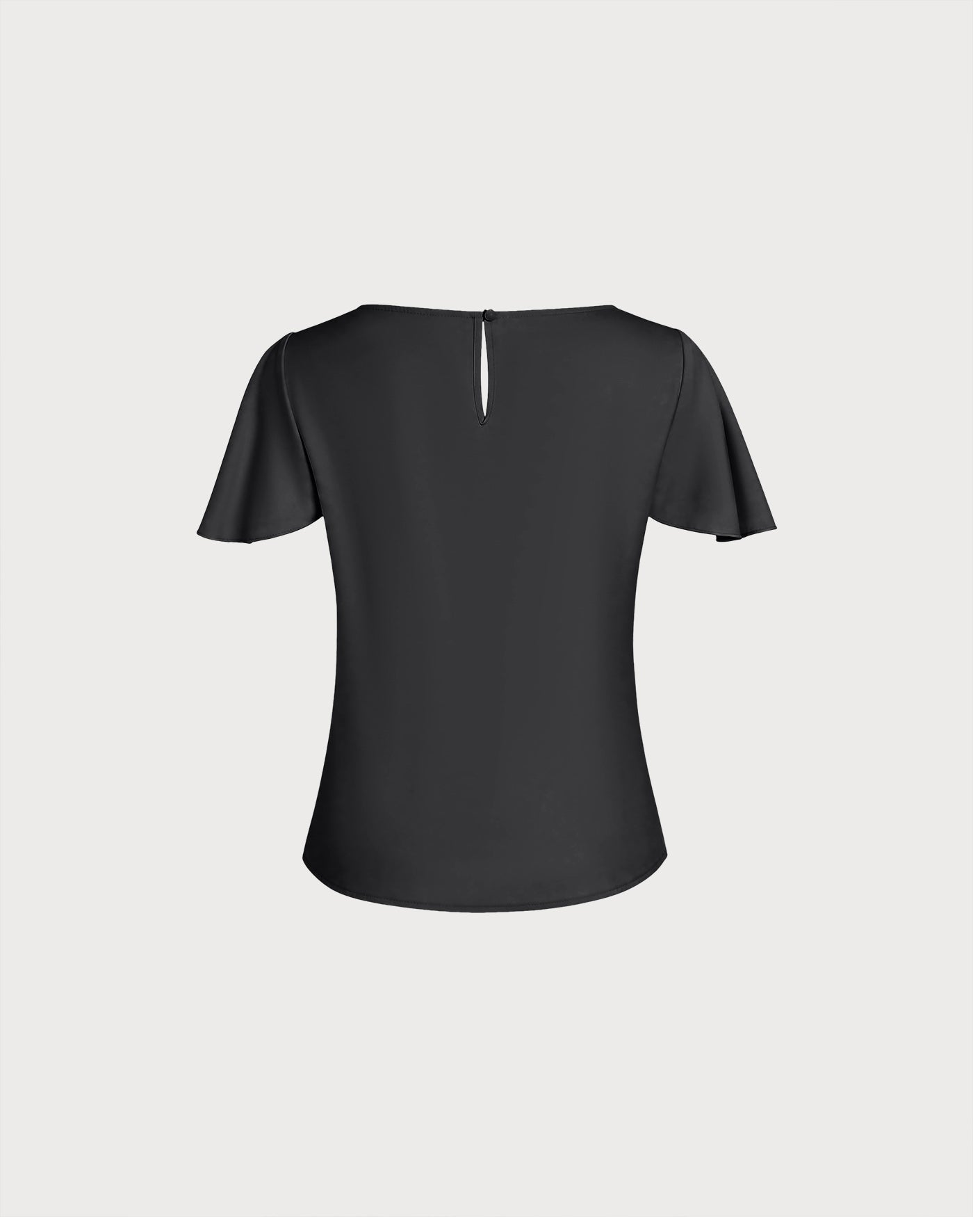 Black Cowl Neck Butterfly Sleeve Tee