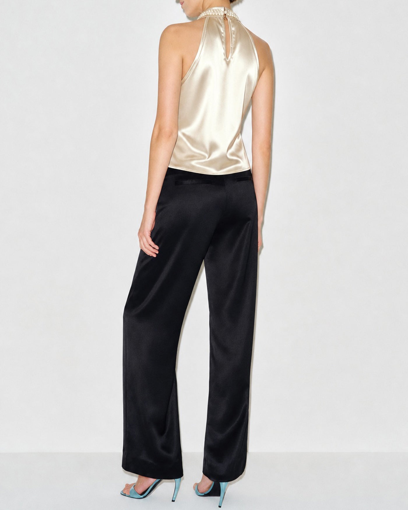 Apricot Turtle Pearls Button Tank Top